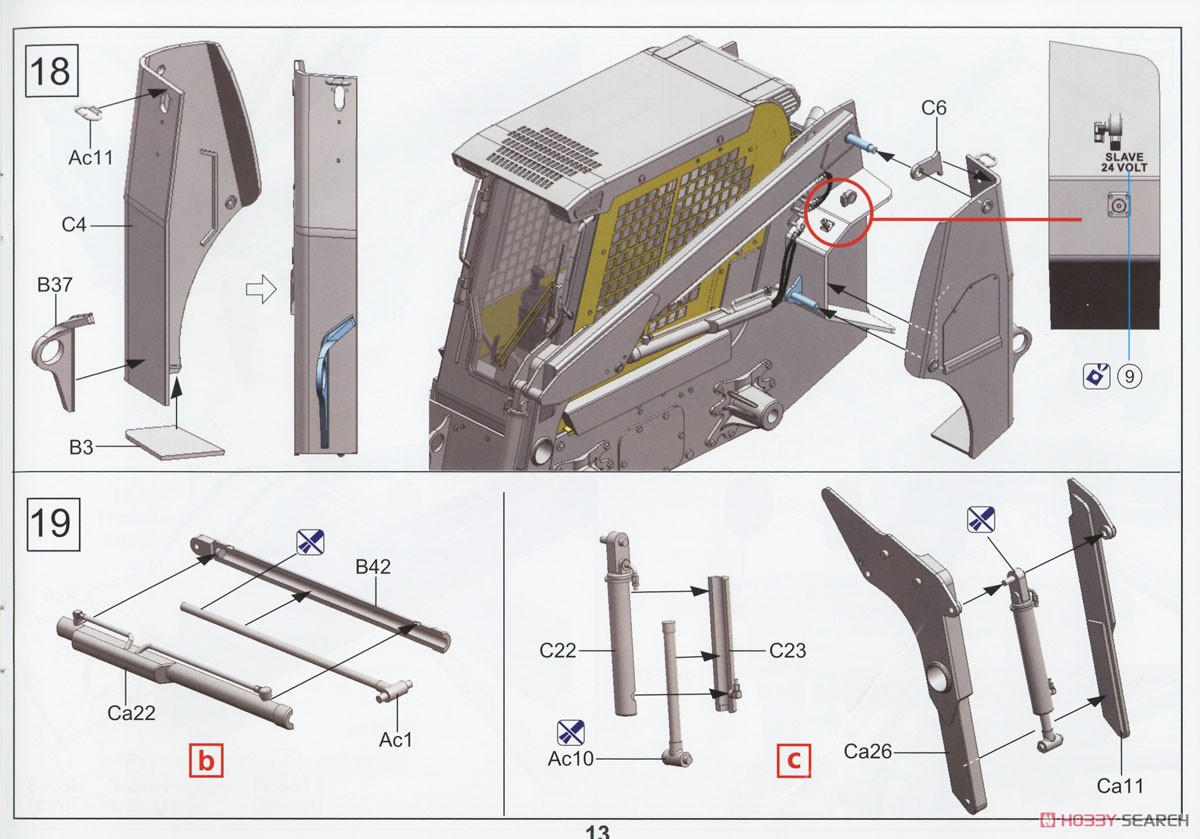 US Army Light Type III Skid Steer Loader (M400W) with Bar Track (Plastic model) Assembly guide10