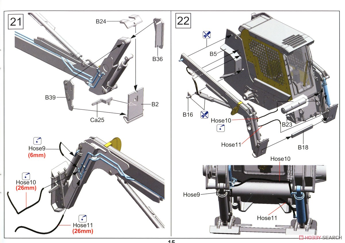 US Army Light Type III Skid Steer Loader (M400W) with Bar Track (Plastic model) Assembly guide12