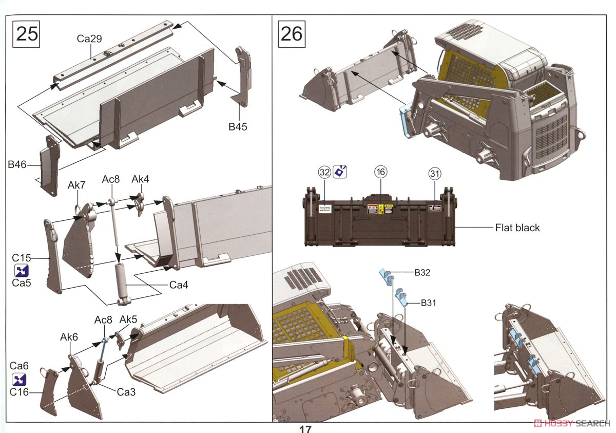 US Army Light Type III Skid Steer Loader (M400W) with Bar Track (Plastic model) Assembly guide14