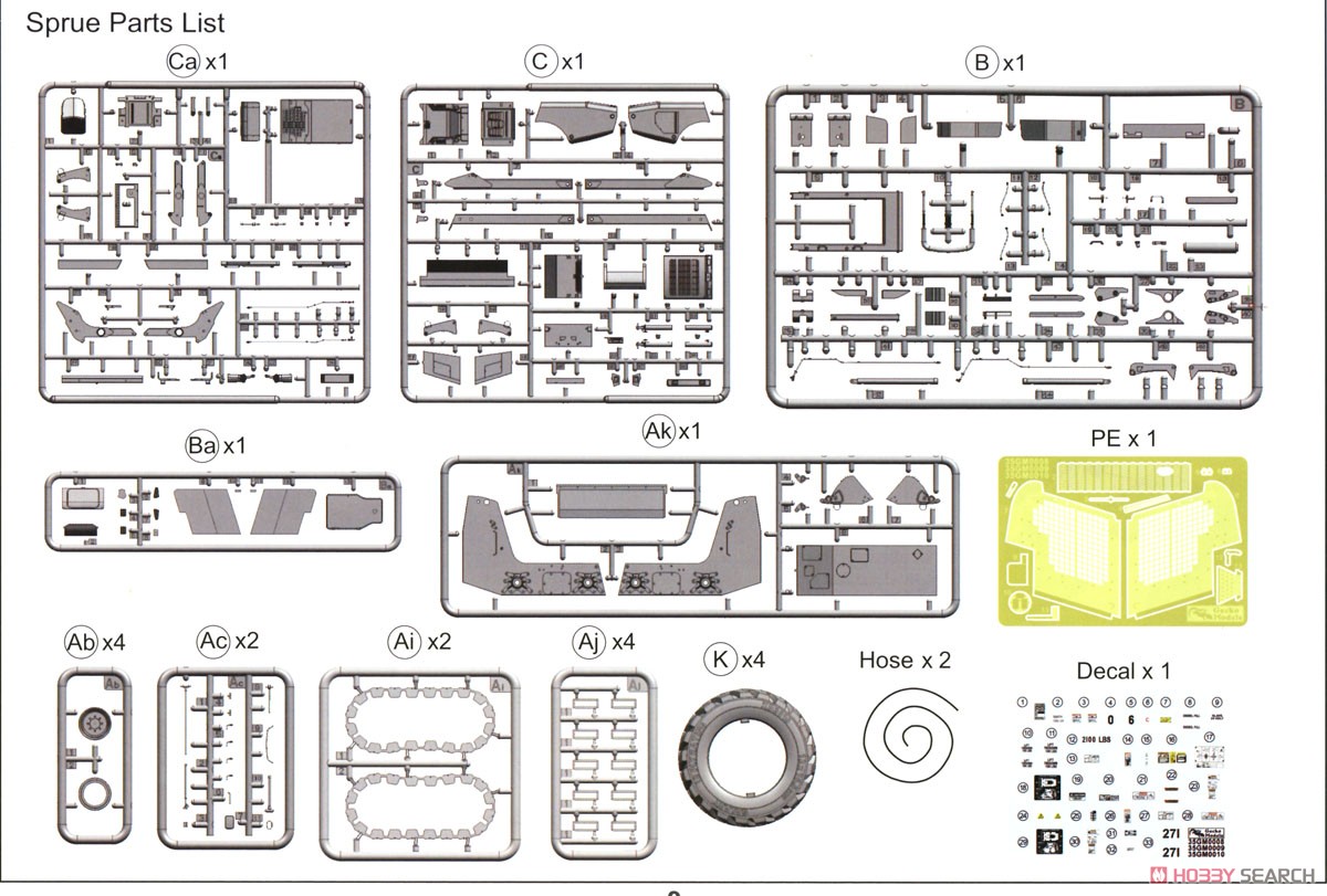 US Army Light Type III Skid Steer Loader (M400W) with Bar Track (Plastic model) Assembly guide17