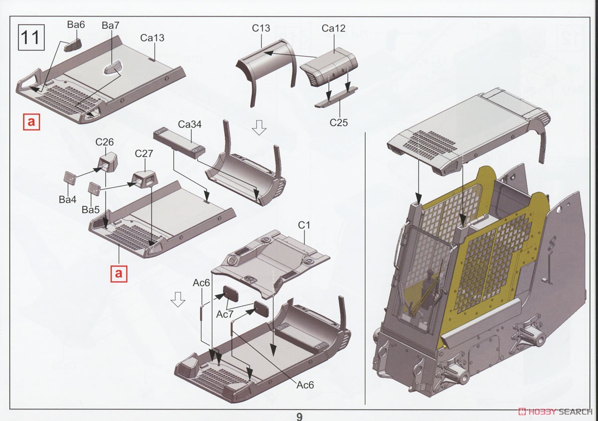 US Army Light Type III Skid Steer Loader (M400W) with Bar Track (Plastic model) Assembly guide6