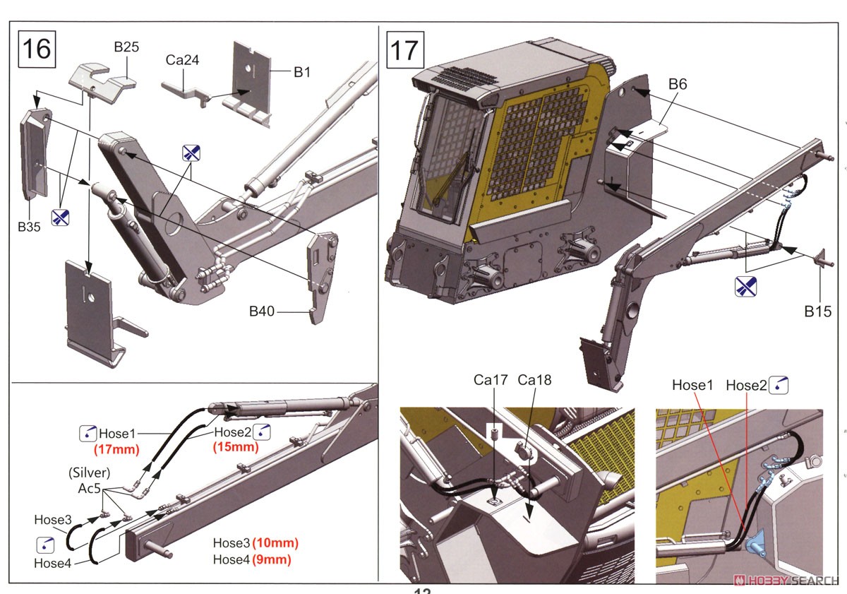 US Army Light Type III Skid Steer Loader (M400W) with Bar Track (Plastic model) Assembly guide9