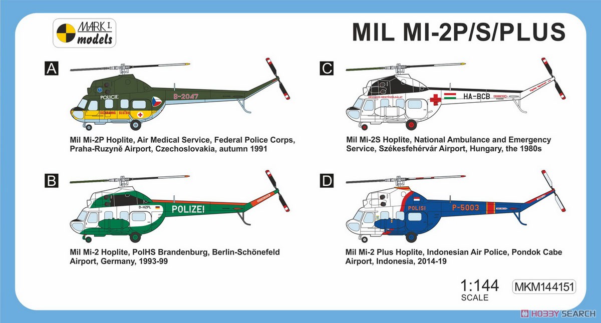Mil Mi-2P/S/PLUS 「警察・救命ヘリ」 2 in 1 (プラモデル) 塗装1