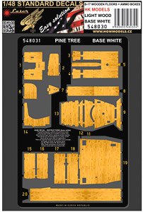 B-17 木製床 & 弾薬箱 木目デカール (ライトウッド色) (HKモデル用) (デカール)