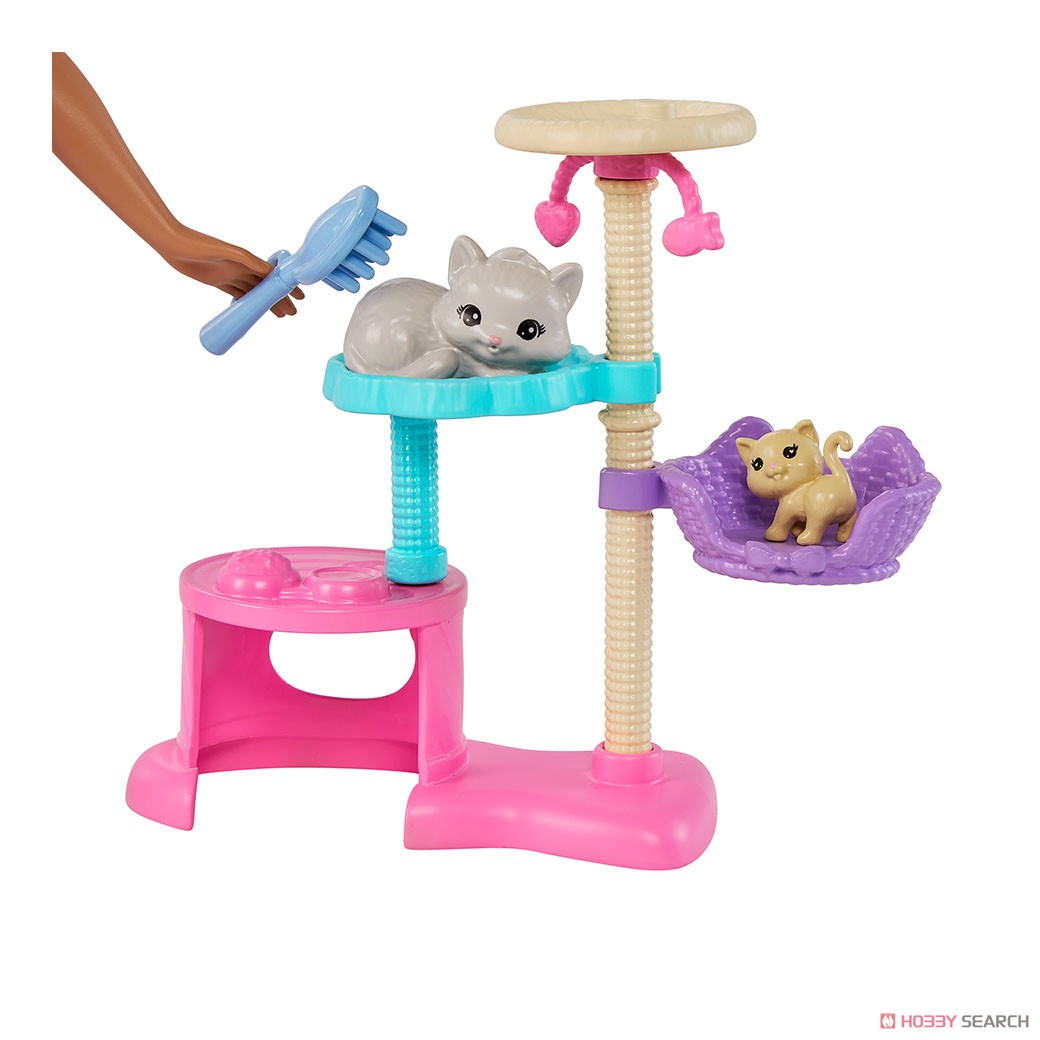 バービー おもちゃとキャットタワーつき！かわいいネコのおせわセット (キャラクタートイ) 商品画像2