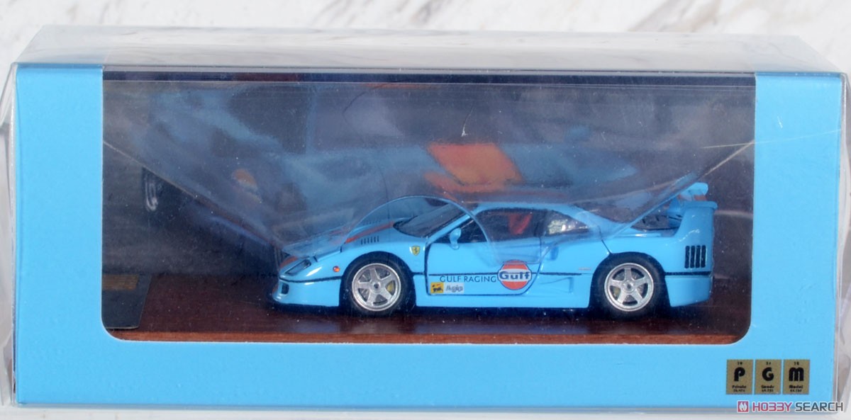 F40 LM Light Blue / Orang (Full Opening and Closing) (Diecast Car) Package1