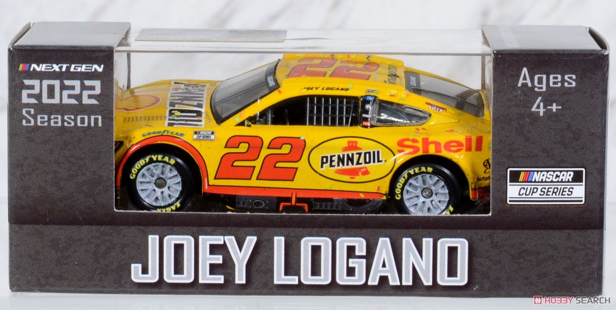 `ジョーイ・ロガーノ` #22 シェル-ペンゾイル フォード マスタング NASCAR 2022 エンジョイ・イリノイ300 ウィナー (ミニカー) パッケージ1