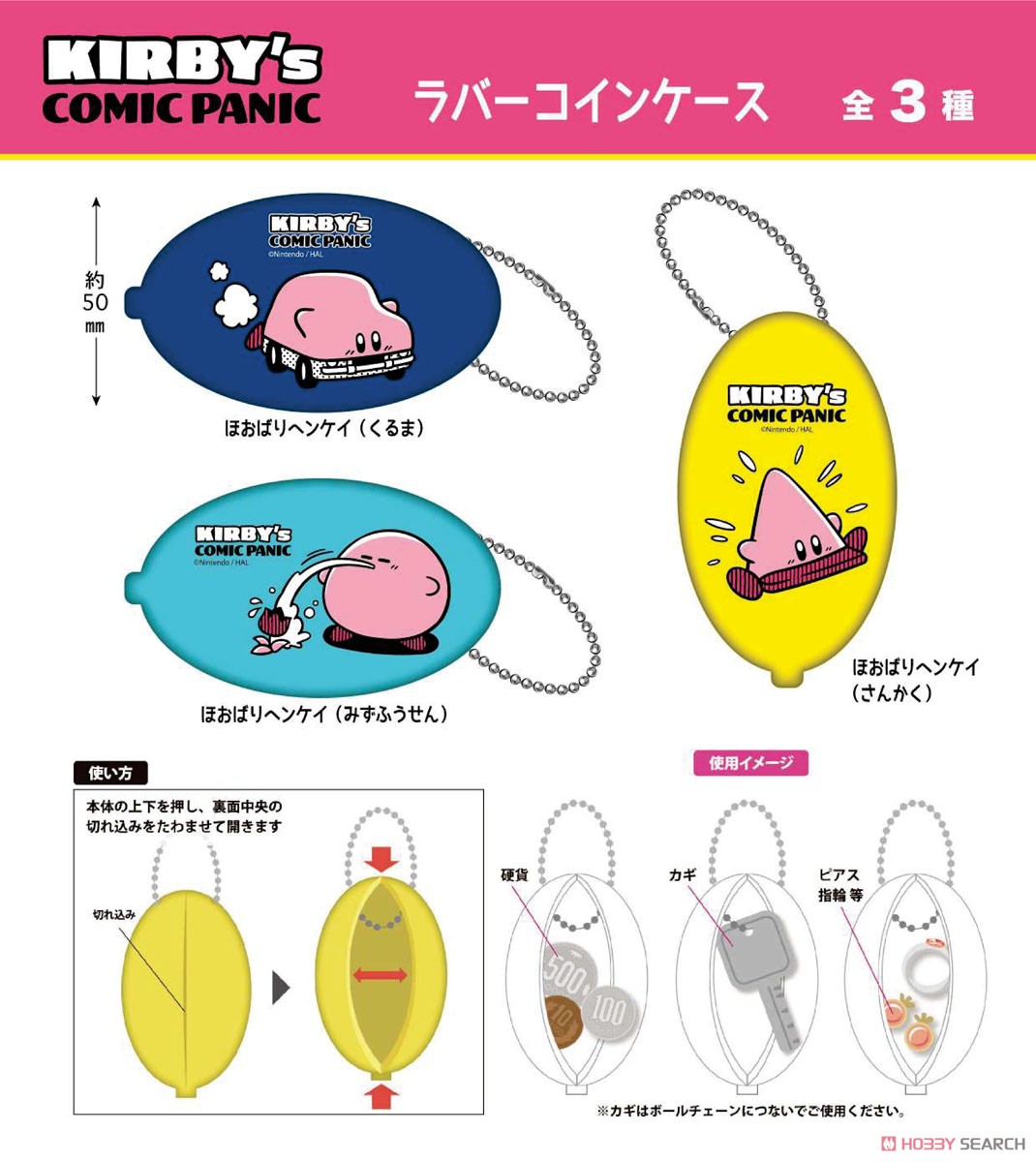 Kirby`s Dream Land Kirby Comic Panic Rubber Coin Case Mouthful Mode (Cone) (Anime Toy) Other picture1