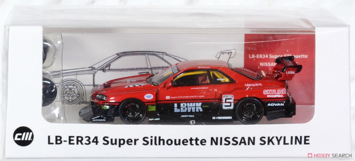 Nissan Skyline ER34 LBWK Super Silhouette (Diecast Car) Package1