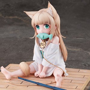 うちのねこが女の子でかわいい きなこ お座りおさかなver. 特典付限定版 (フィギュア)