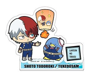 My Hero Academia x Sanrio Characters Acrylic Stand B (Todoroki & Tuxedo Sam) (Anime Toy)