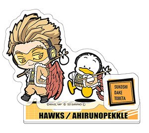 My Hero Academia x Sanrio Characters Acrylic Stand B (Hawks & Ahiru No Pekkle) (Anime Toy)
