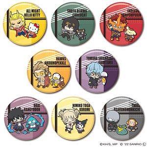 My Hero Academia x Sanrio Characters Trading Can Badge B Pro Hero & Villan (Set of 8) (Anime Toy)