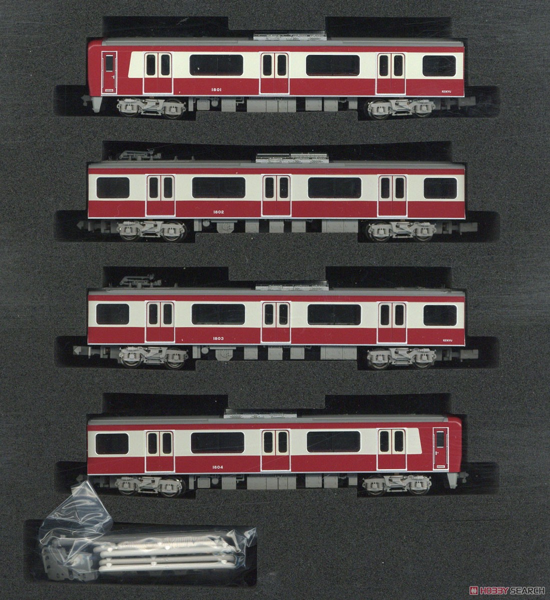 Keikyu New Type 1000-1800 (1801 Formation) Standard Four Car Formation Set (w/Motor) (Basic 4-Car Set) (Pre-colored Completed) (Model Train) Item picture1