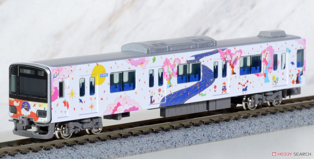 Tobu Type 50090 `Ikebukuro Kawagoe Art Train (Long Seat Mode)` Standard Four Car Formation Set (w/Motor) (Basic 4-Car Set) (Pre-colored Completed) (Model Train) Item picture3