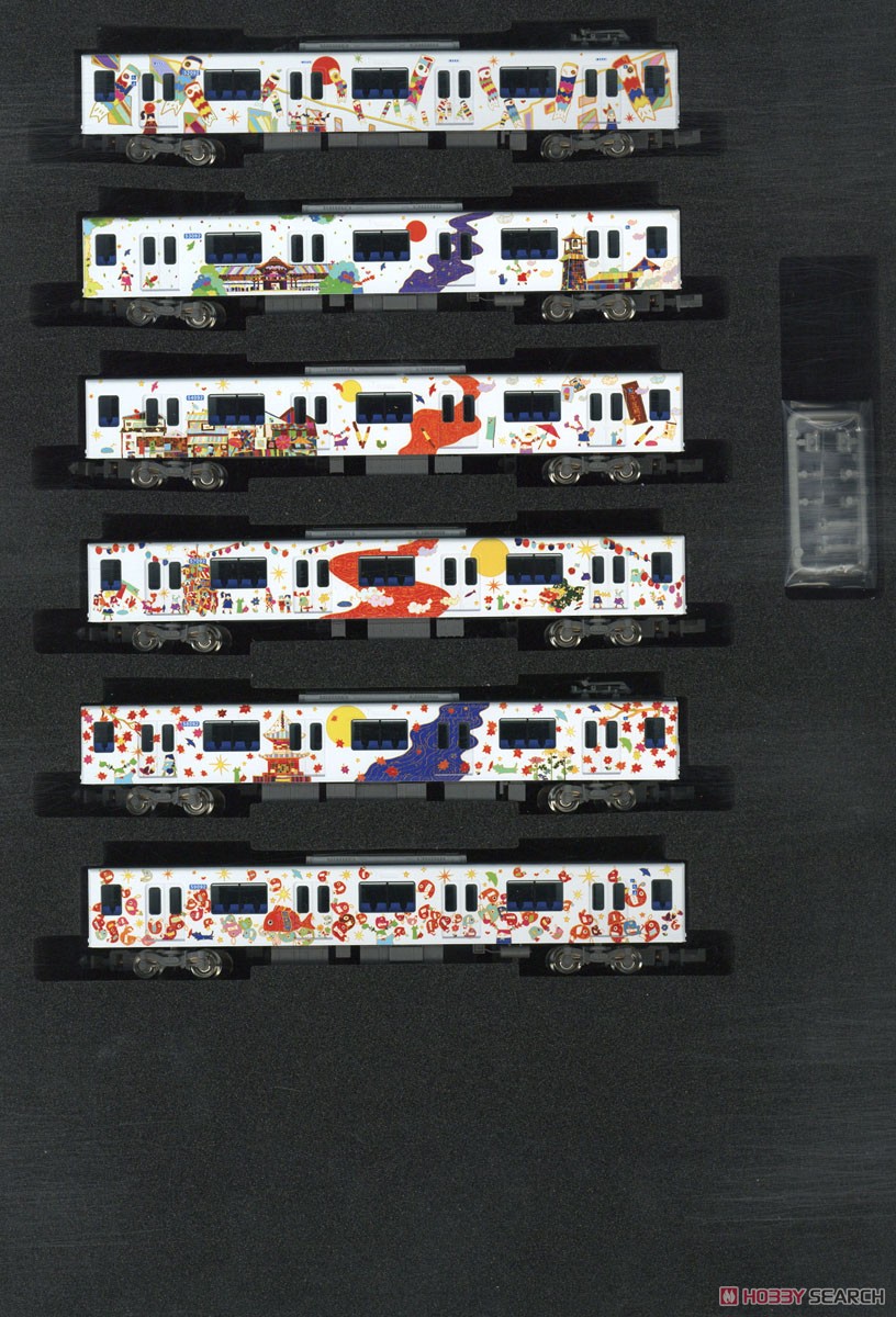 Tobu Type 50090 `Ikebukuro Kawagoe Art Train (Long Seat Mode)` Additional Six Middle Car Set (without Motor) (Add-on 6-Car Set) (Pre-colored Completed) (Model Train) Item picture1