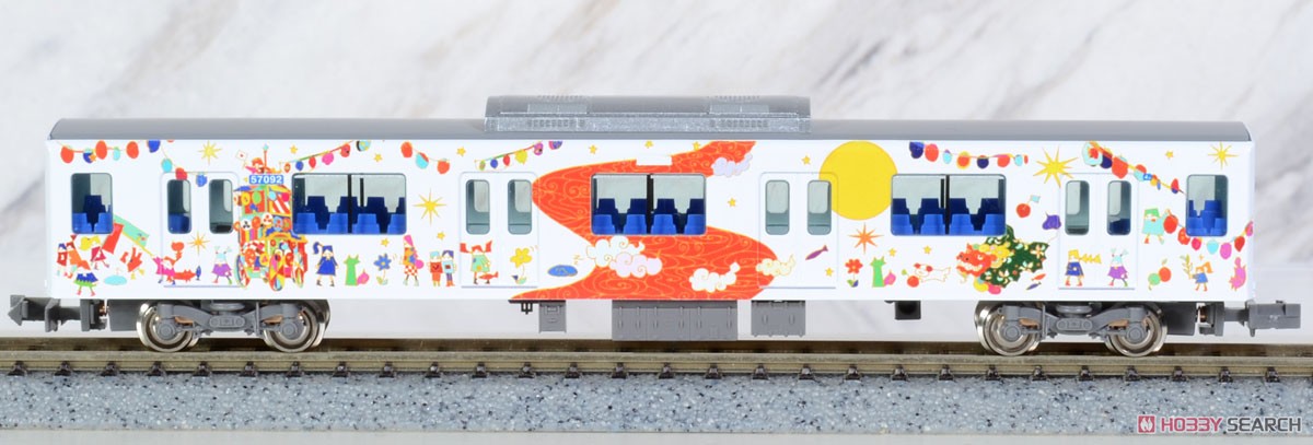 Tobu Type 50090 `Ikebukuro Kawagoe Art Train (Long Seat Mode)` Additional Six Middle Car Set (without Motor) (Add-on 6-Car Set) (Pre-colored Completed) (Model Train) Item picture7