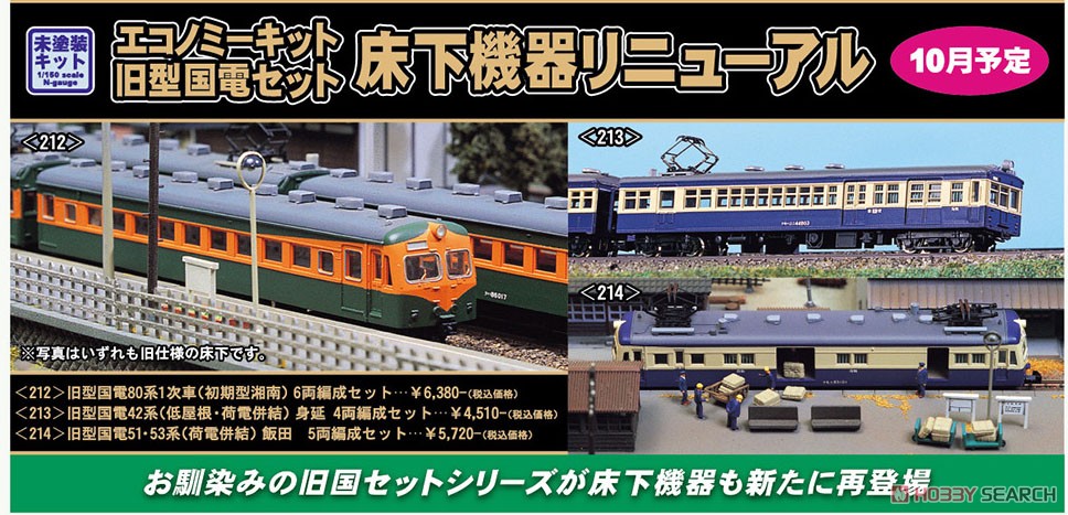 旧型国電 51・53系 (荷電併結) 飯田 5両編成セット (5両・組み立てキット) (鉄道模型) その他の画像3