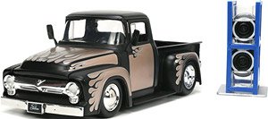 1956 Ford F-100 (Black / Primer Frames) (Diecast Car)