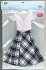 AZO2 V-neck Knit & Flared Skirt set (Lilac x Blue Check) (Fashion Doll) 商品画像2 Thumbnail