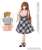 AZO2 V-neck Knit & Flared Skirt set (Lilac x Blue Check) (Fashion Doll) Other picture1