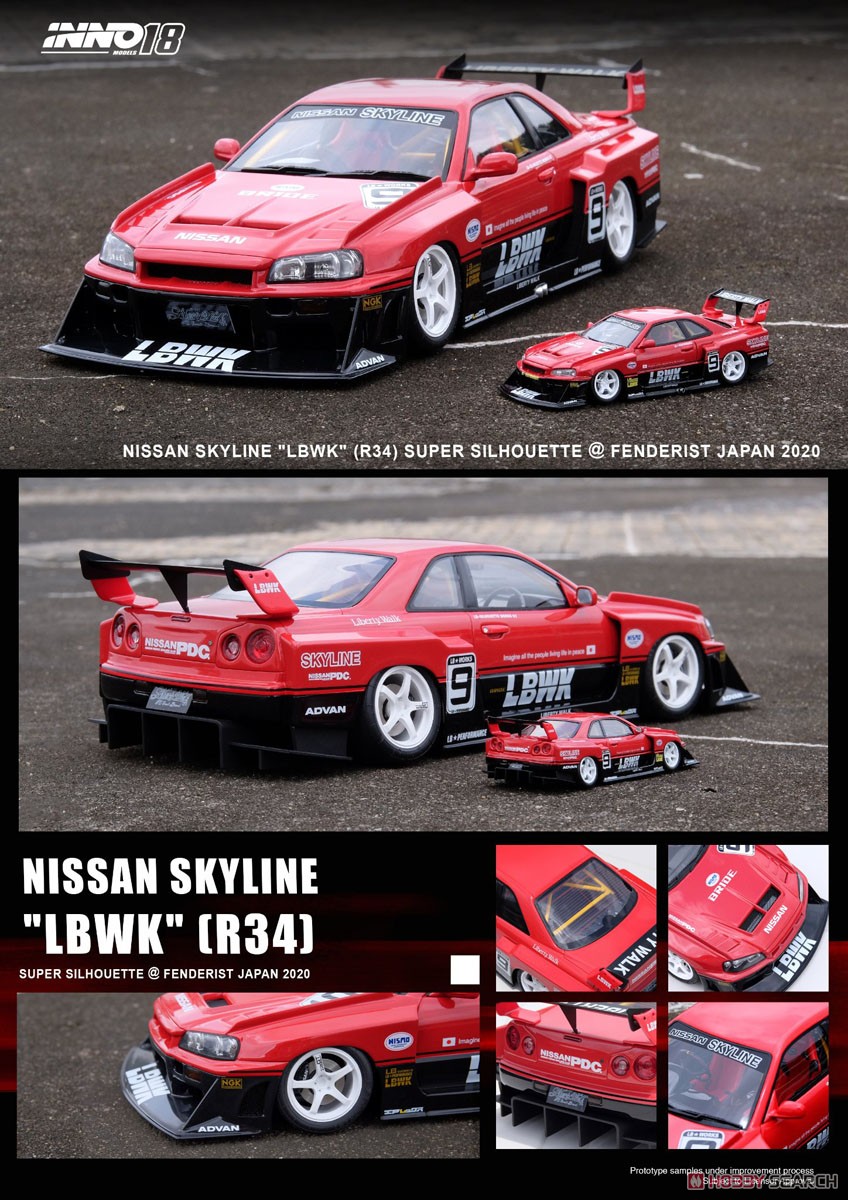 Nissan Skyline `LBWK` ER34 Super Silhouette Fenderist Japan 2020 (Diecast Car) Other picture2