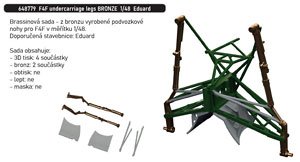 F4F Undercarriage Legs Bronze (for Eduard) (Plastic model)