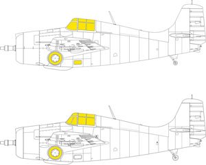 Masking Sheet for F4F-3 TFace (for Eduard) (Plastic model)