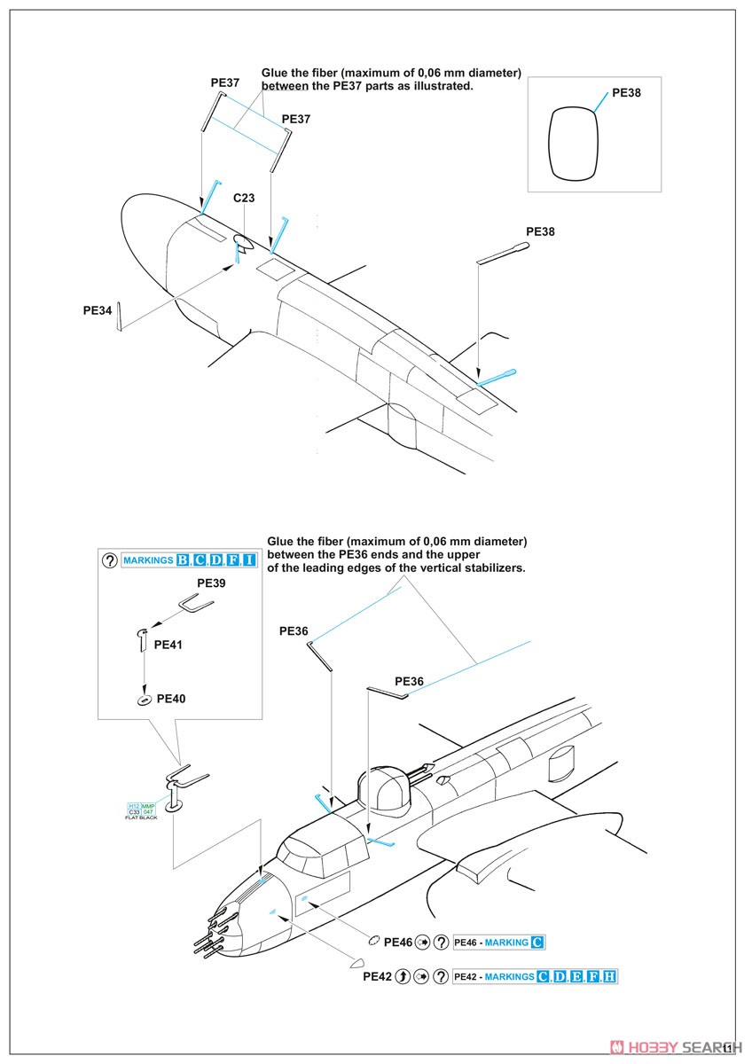 Gunn`s Bunny B-25J Limited Edition (Plastic model) Assembly guide10