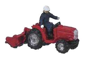 Tractor Red (w/1 Figure) [N Scale Agricultural Machinery Series] (Model Train)