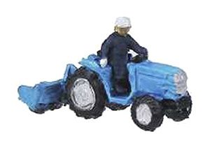 Tractor Blue (w/1 Figure) [N Scale Agricultural Machinery Series] (Model Train)