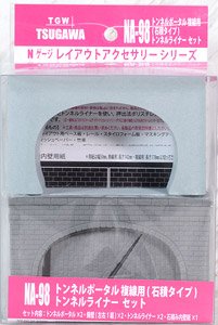 Tunnel Portal (Stone Type) Tunnelliner Set for Double Track (Unassembled Kit) (Model Train)