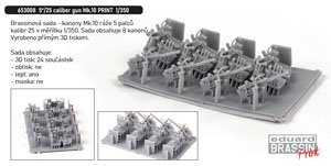 5`/25 Caliber Gun Mk.10 (8 Pieces) (Plastic model)