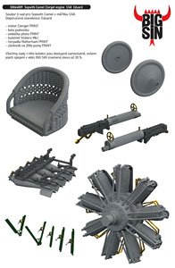 Sopwith Camel Clerget Engine Big Sin Parts Set (for Eduard) (Plastic model)