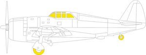 Masking Sheet for P-47D Razorback TFace (for Tamiya) (Plastic model)