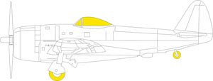 Masking Sheet for P-47D Bubbletop TFace (for Tamiya) (Plastic model)