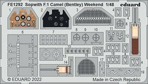 Zoom Etched Parts for Sopwith F.1 Camel (Bentley) Weekend (for Eduard) (Plastic model)