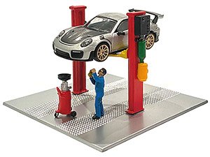 2 Post Lift (Red) (Diecast Car)