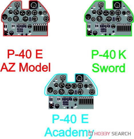 P-40E Instrument Panel (for AZ Models) (Plastic model) Other picture1