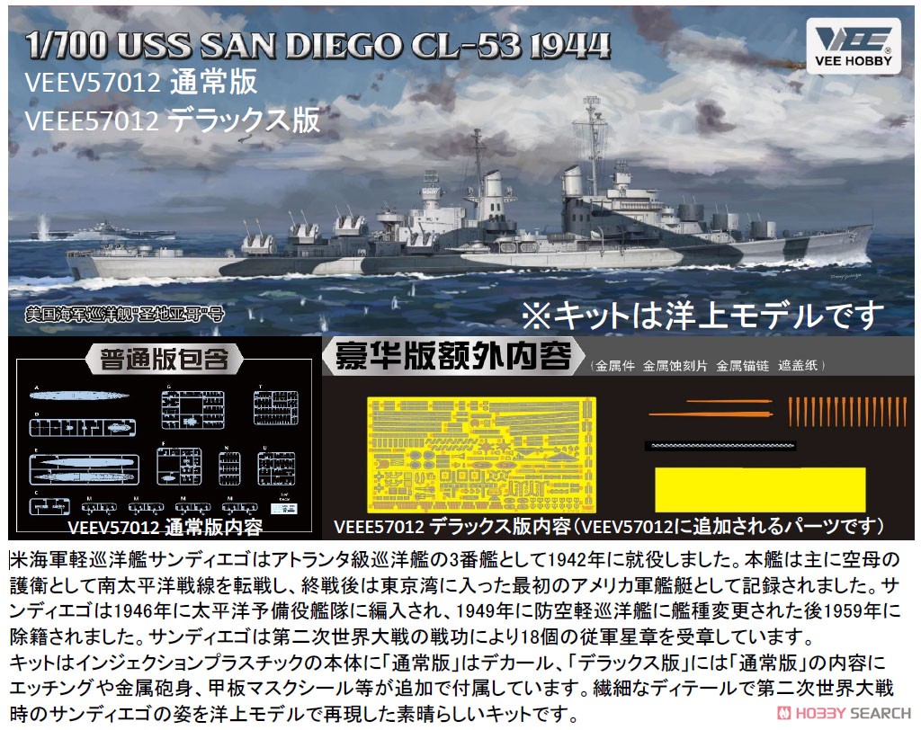 USS Sandiego CL-53 1944 DX (Plastic model) Other picture1