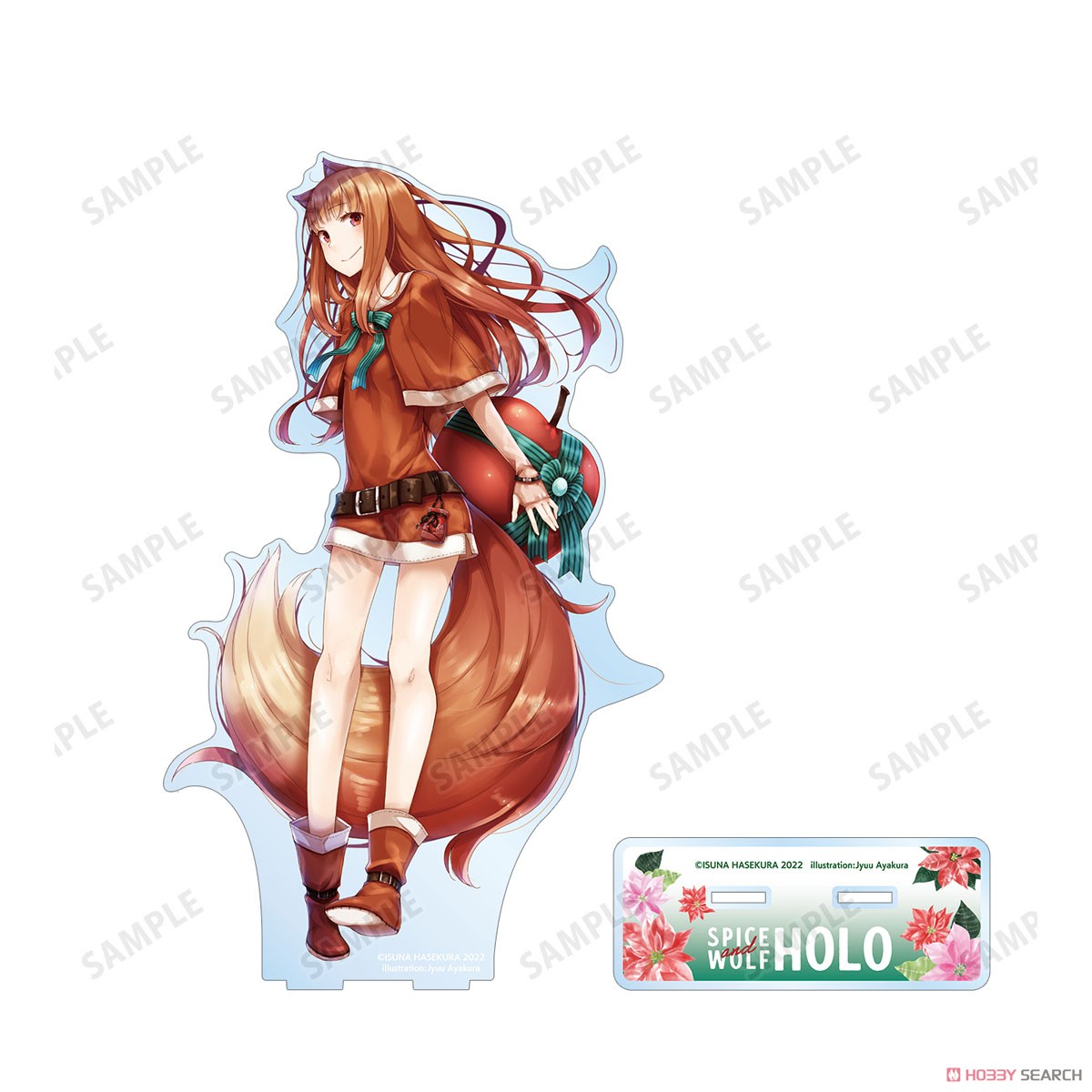 Spice and Wolf Jyuu Ayakura [Especially Illustrated] Holo Santa Ver. 1/7 Scale Big Acrylic Stand (Anime Toy) Item picture2