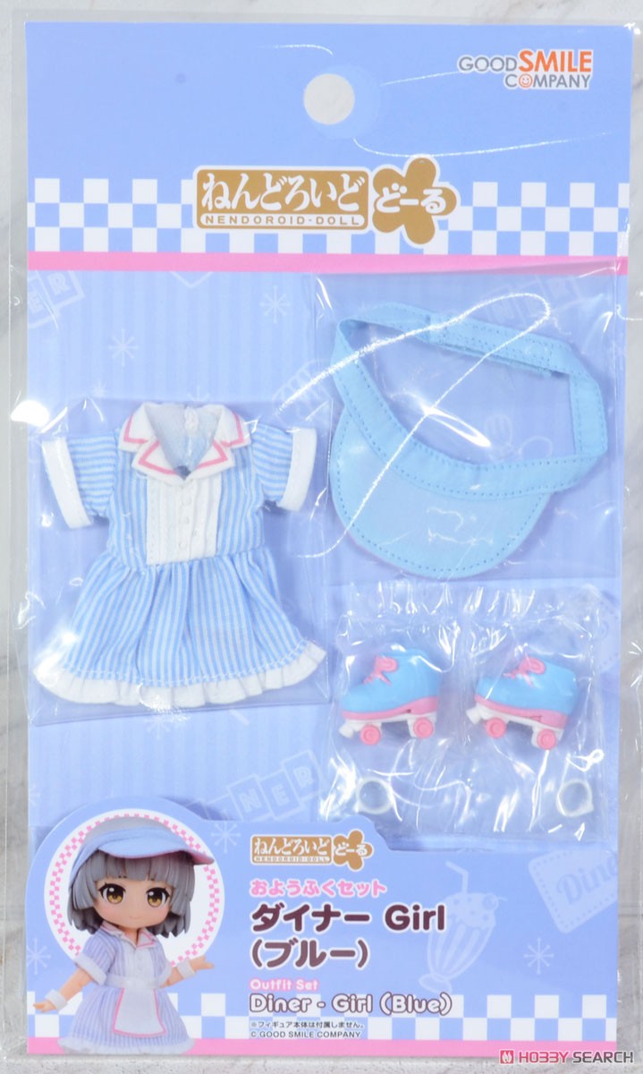 Nendoroid Doll Outfit Set: Diner - Girl (Blue) (PVC Figure) Package1