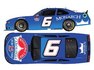 `ライアン・バーガス` #6 MONARCH ROOFING スローバック シボレー カマロ NASCAR Xfinityシリーズ 2022 (ミニカー)