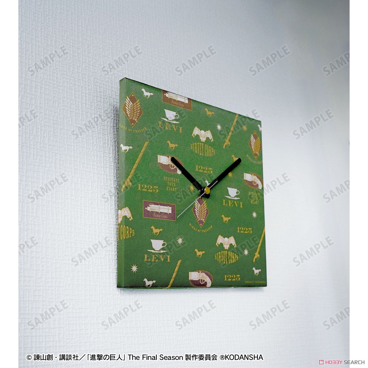 Attack on Titan Levi Fabric Wall Clock (Anime Toy) Item picture3