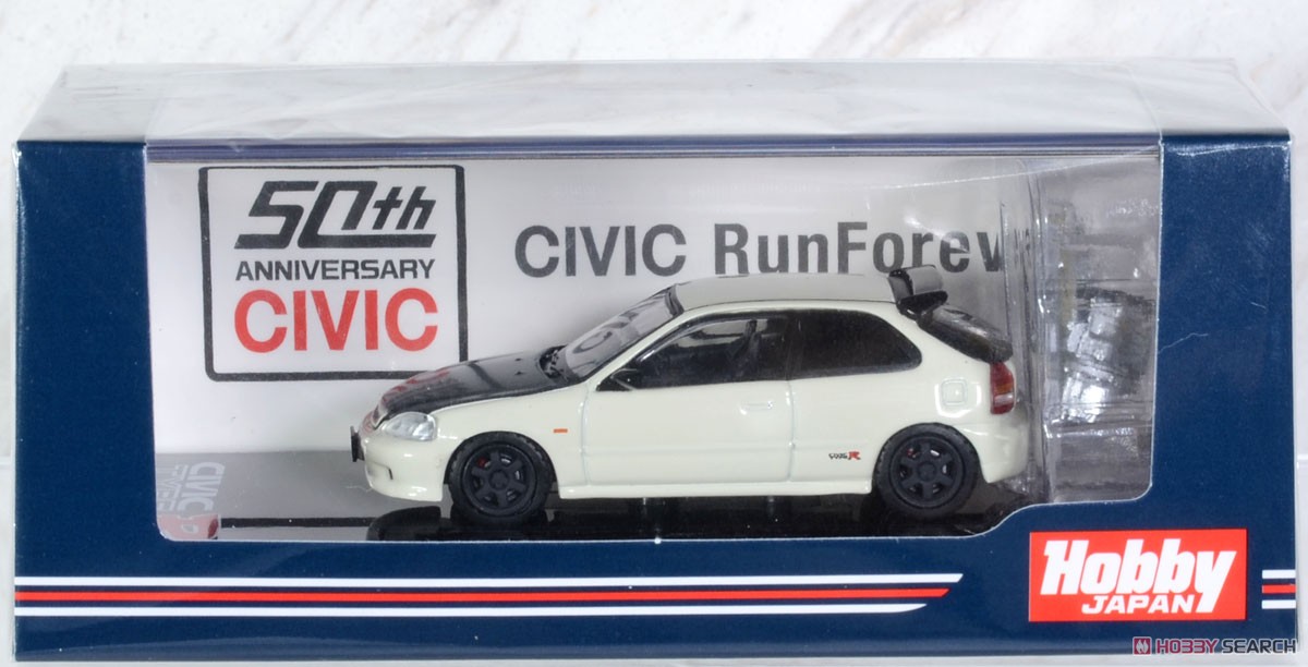 Honda CIVIC Type R (EK9) Custom Version Championship White w/Engine Display Model (Diecast Car) Package2