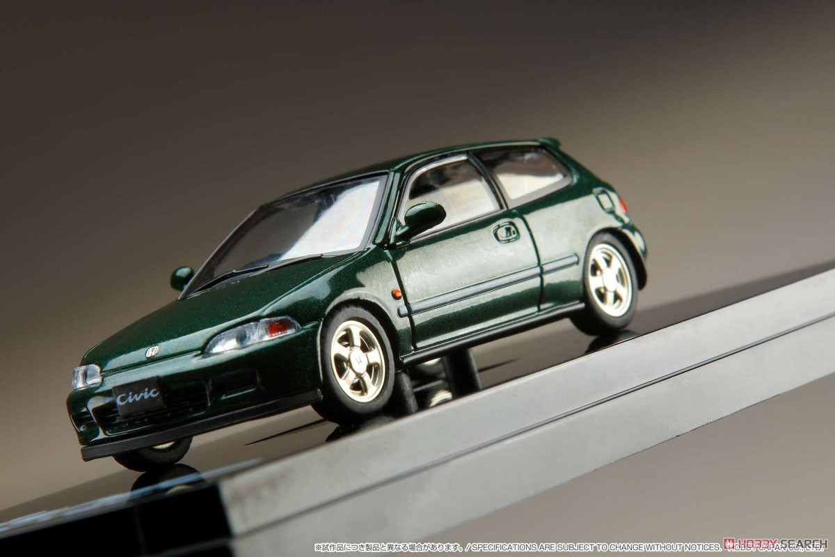 Honda CIVIC (EG6) SiR-S Roseanne Green Pearl w/Engine Display Model (Diecast Car) Item picture8