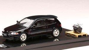 Honda CIVIC (EG6) SiR-S / エンジンディスプレイモデル付 グラナダブラックパール (ミニカー)