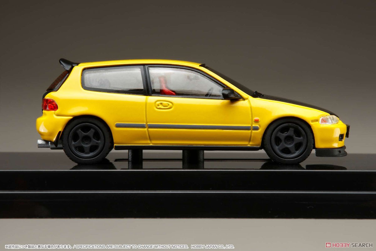 Honda CIVIC (EG6) JDM Style Custom Version Yellow w/Engine Display Model (Diecast Car) Item picture6