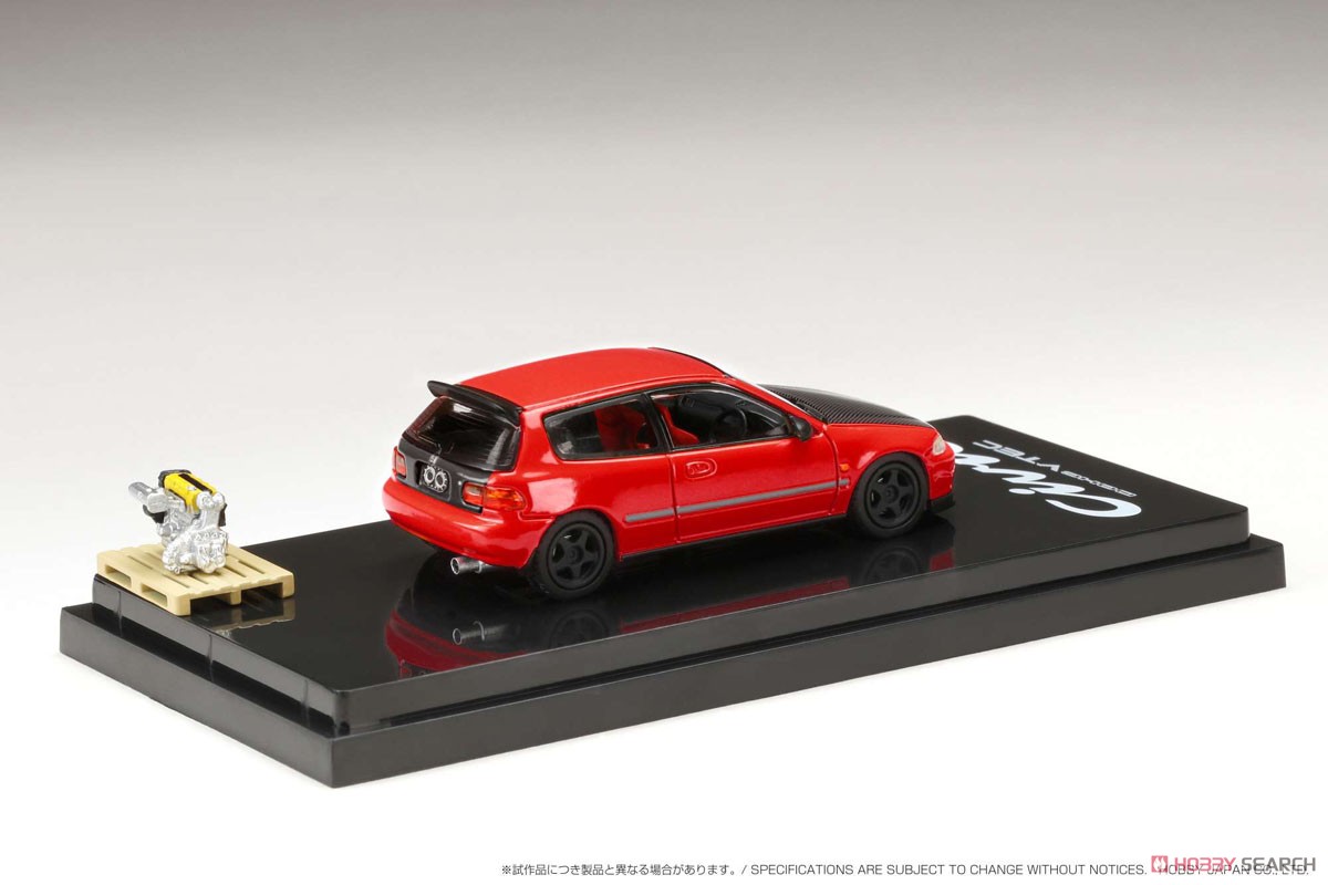 Honda CIVIC (EG6) JDM Style Custom Version Red w/Engine Display Model (Diecast Car) Item picture2