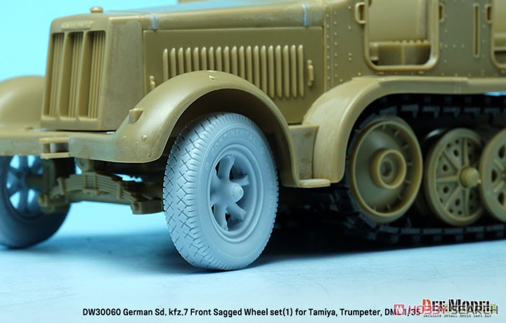 WWII German Sd.kfz.7 Front Sagged Wheel Set (1) (for Tamiya/Trumpeter/Dragon) (Plastic model) Other picture11
